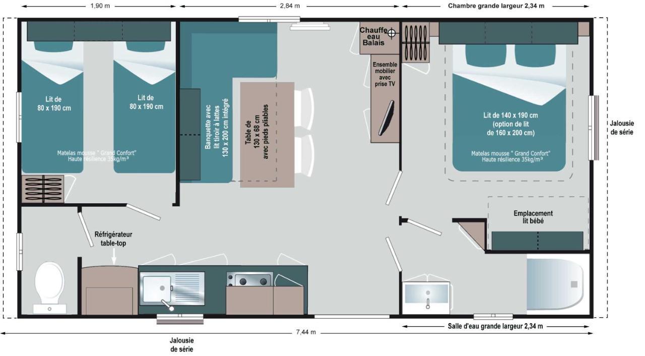 Mobilhome 228 Proche Du , Tv , Clim Ect 4 Etoiles Camping *